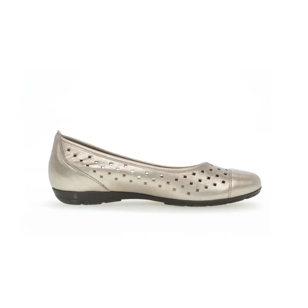 GABOR - Elegant Perforated Ballet Flats