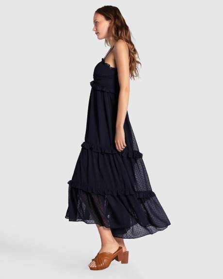 Belle & Bloom As It Was Tiered Midi Dress