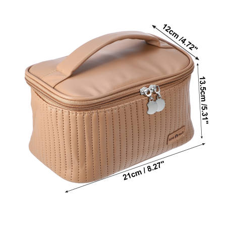 Unique Bargains- PU Leather Large Travel Makeup Bag Brush Toiletry Organizer