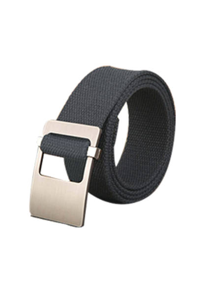 Unique Bargains- Unisex Canvas Web Belt with Metal Slide Buckle