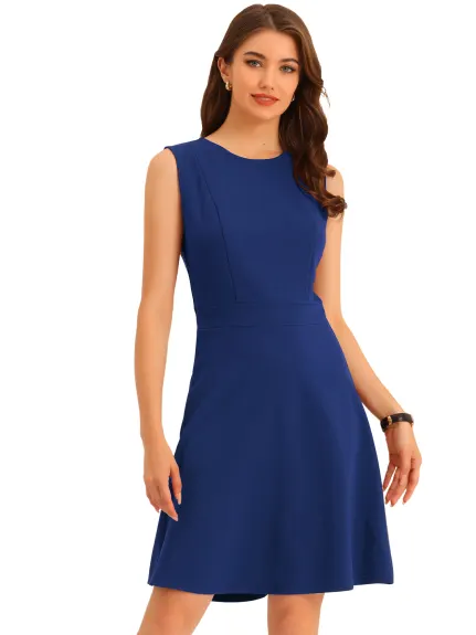 Allegra K - Sleeveless A-line Flare Dress