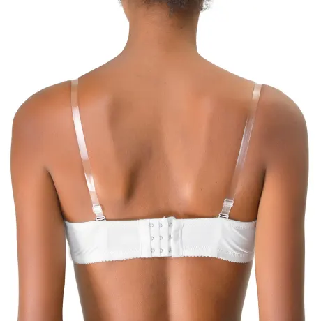 Allegra K- Invisible Clear Elastic Bra Extender Shoulder Strap 10/15/18mm Width