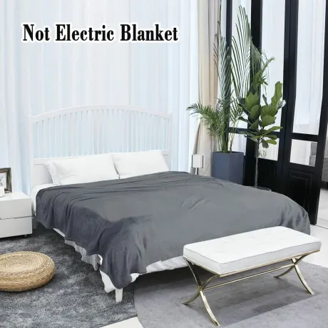 PiccoCasa- Flannel Fleece Blanket 78x90 Inch