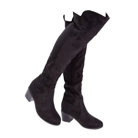 Where's That From - Womens/Ladies Britta Suede Thigh-High Mid Heel Knee-High Boots