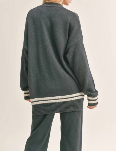 SAGE THE LABEL - Uptown Girl Contrast Stripe Cardigan