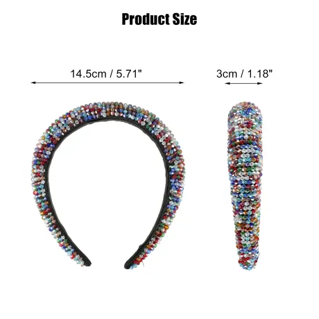 Unique Bargains- Rhinestone Bling Padded Headband Hairband