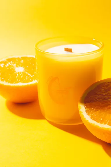 Milk Jar Citrus Essential Oil Candle | Sweet Orange & Lemongrass 8oz