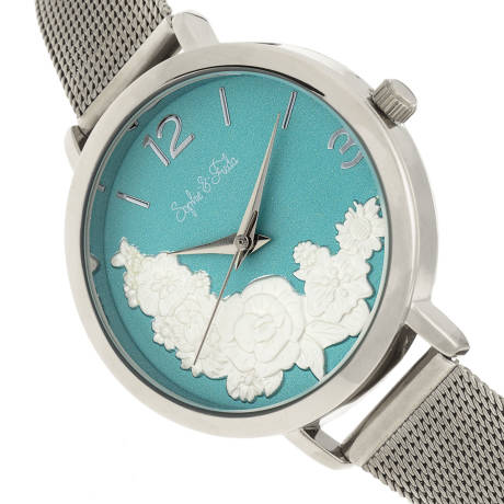 Sophie and Freda - Montre bracelet Lexington - Argent/Turquoise