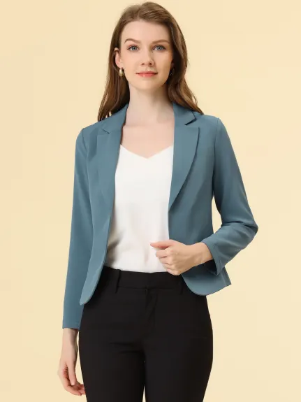 Allegra K- Veste blazer décontractée pour bureau ouvert sur le devant