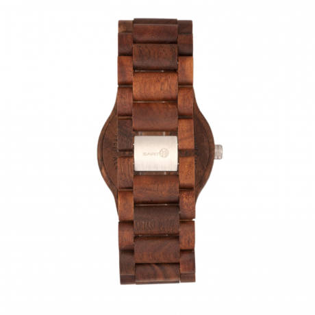 Earth Wood - Montre-bracelet Bonsai avec jour/date - Rouge