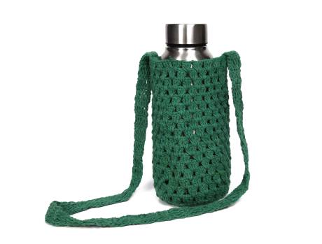 Aaron Leather Goods-Carry Mate Bottle Holder - Green