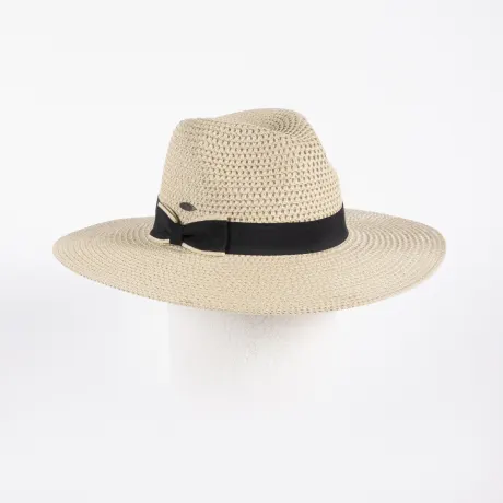 Fabula - Large Fedora Avec Ruban Gros Grain Et Ruban De Paille