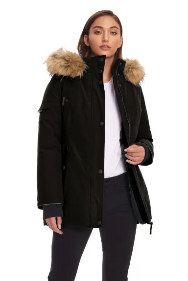 Alpine North - GLACIER | Veste d’hiver type parka femme recyclée duvet végan