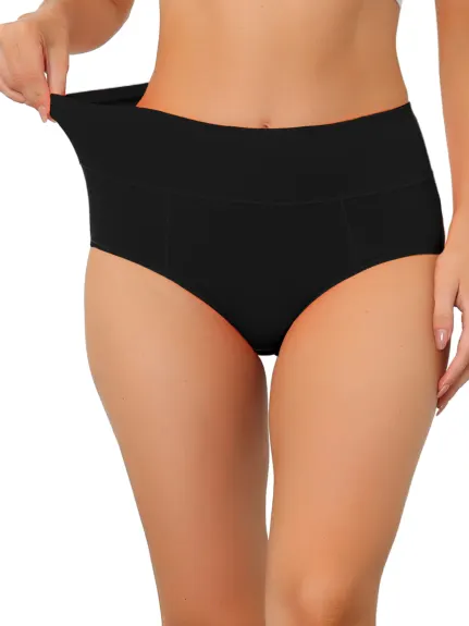 Allegra K- Cotton High Waist Tummy Control Underwear