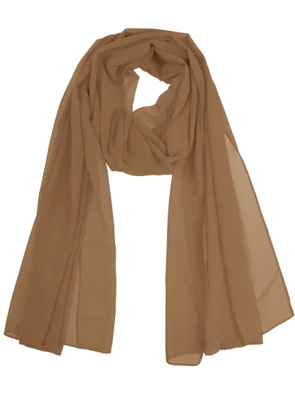 Allegra K- Solid Chiffon Sheer Long Scarf