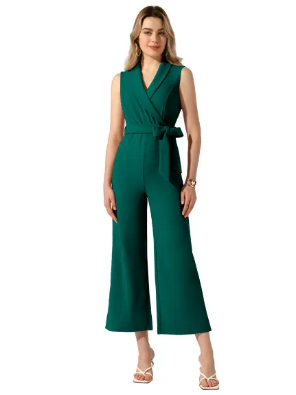 Allegra K - Sleeveless High Waist Jumpsuit Romper