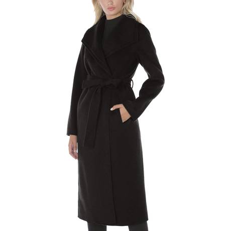 Tahari - Women's Double Layered Collar Long Wool Coat