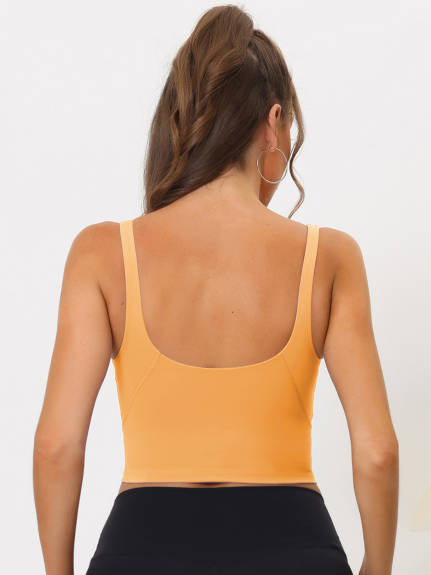 Allegra K - Longline Padded Sports Bra Pack, Light Orange