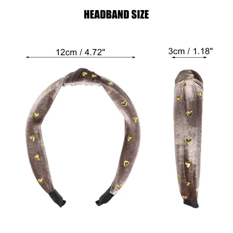 Unique Bargains - Heart Print Knotted Headband