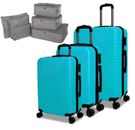 3 Piece Luggage Set Lattitude Collection w/ Luggage Organizer