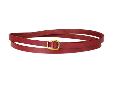 Allegra K- Adjustable Skinny Faux Leather Belt