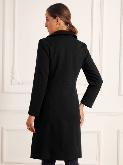 Allegra K - A-Line Mid-Length Winter Coat