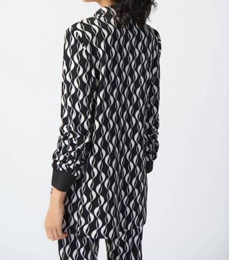 Joseph Ribkoff - Geometric Print Silky Blazer