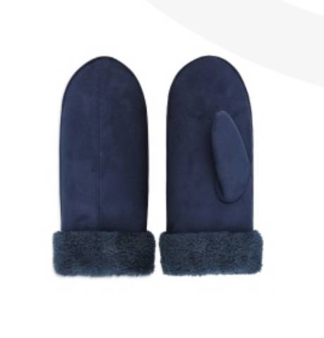 CLUB ROCHELIER LADIES FAUS SUEDE MITTEN WITH SHERPA CUFF