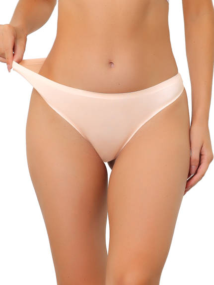 Allegra K- Unlined Thong No-Show Underwear