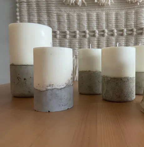 Concrete Base Candle - Eden Fiona