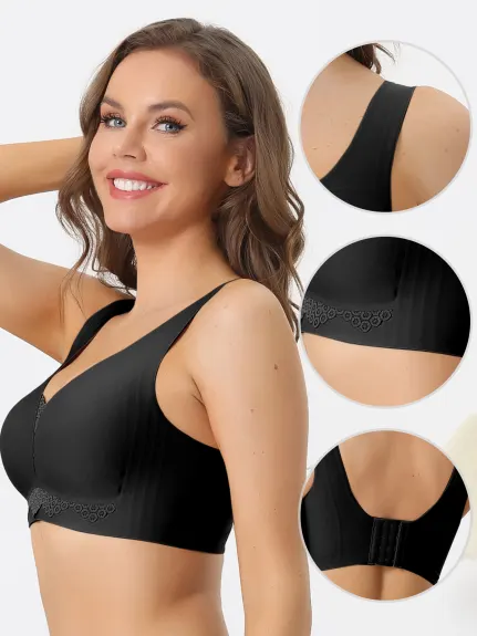 Allegra K- Soutien-gorge de sport sans armatures, bralettes d'entraînement de yoga