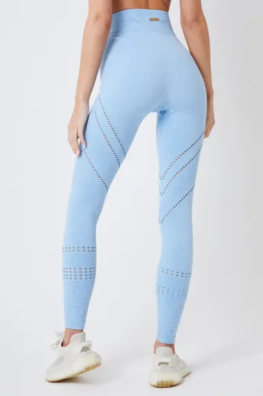 Twill Active Seamless Marl Laser cut Leggings