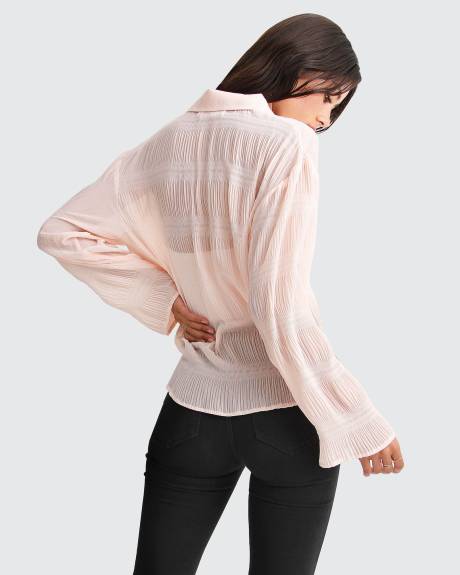 Belle & Bloom Yoko Shirred Chiffon Blouse