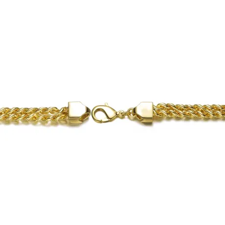 Rachel Glauber 14k Gold Plated Mesh Link Bracelet