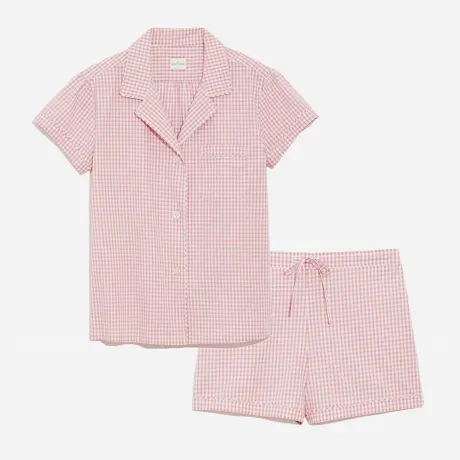 The Sleep Code - Gingham Cotton Classic Short Pj Set