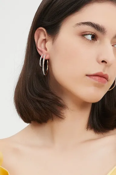 Classicharms-Gaia Celestial Sunburst Mini Hoop Earrings