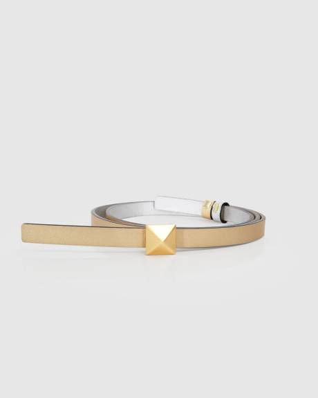 Belle & Bloom Cleopatra Pyramid Stud Leather Belt