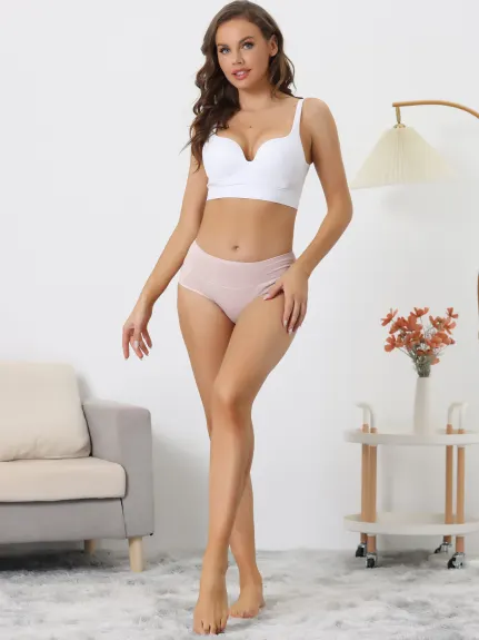 Allegra K- High-Waisted Cotton Stretchy Panties Set