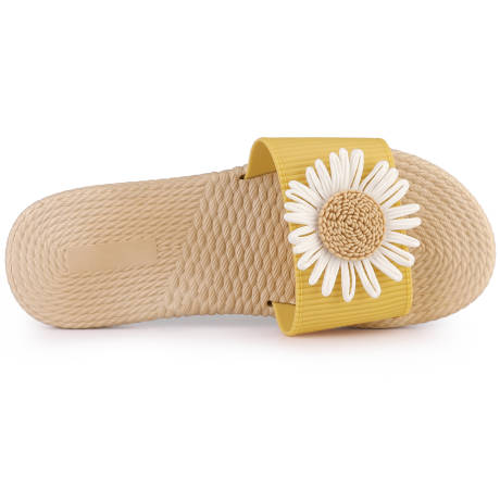 Allegra K - Espadrille Slip-on Sunflower Slides Sandals