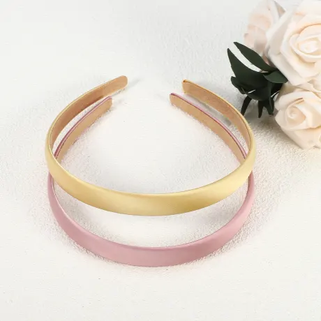 Unique Bargains- 2 Pcs Solid Satin Headbands