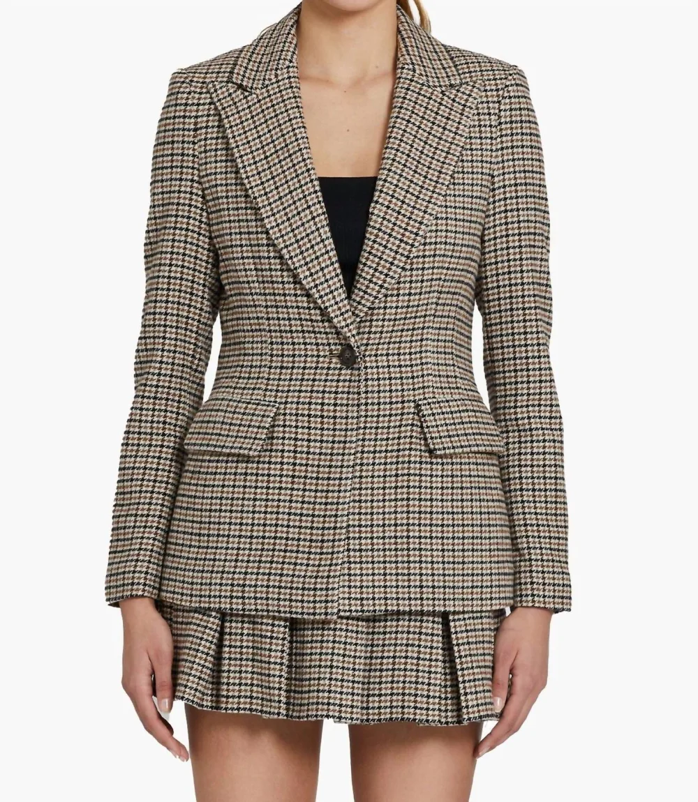 Amanda Uprichard - Aldridge Houndstooth Blazer