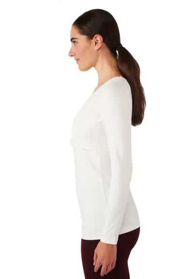 Charlotte Long Sleeves Round Neck Nursing Top - Modern Eternity Maternity