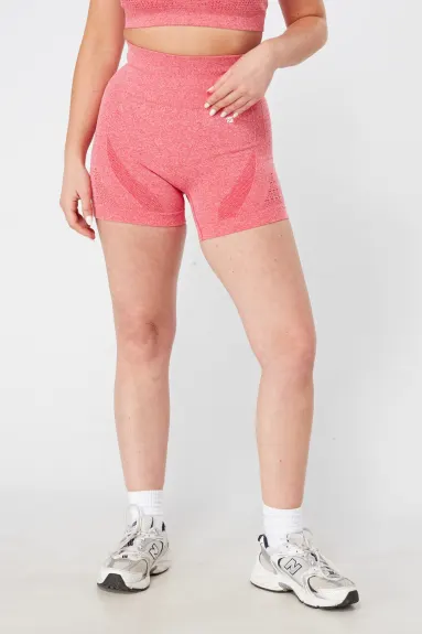 Twill Active Seamless Marl Laser cut Shorts