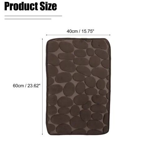 Unique Bargains- Bathroom Rug Mat Cobblestone Pattern