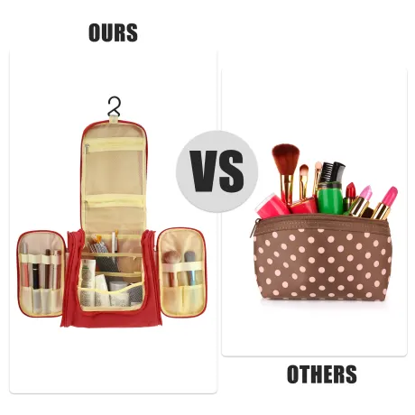 Unique Bargains - Trousse de maquillage de voyage Organisateur de toilette Tissu Oxford imperméable