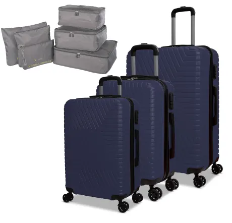 3 Piece Luggage Set Lattitude Collection w/ Luggage Organizer