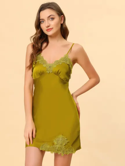 Allegra K - Satin Lounge Camisole Nightgowns