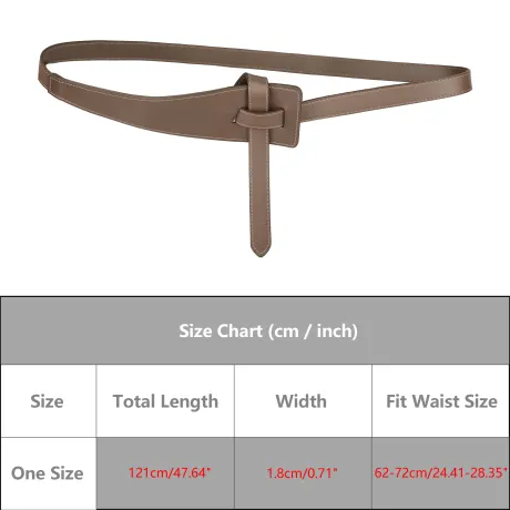 Allegra K- Wide Waist Belt No Buckle