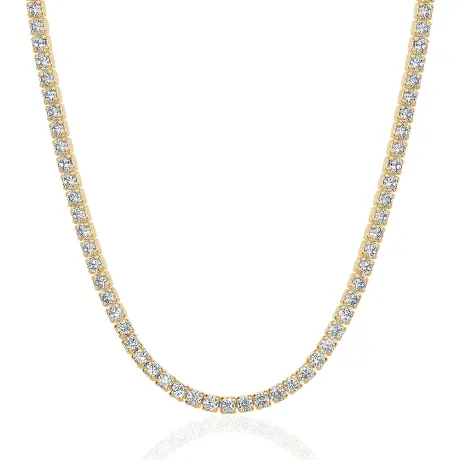 Club Rochelier 5A Cubic Zirconia Minimalist Tennis Necklace