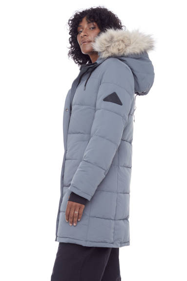 Alpine North - AULAVIK | Parka Mi-Long à Capuche et Duvet Vegan Recyclé pour Femme